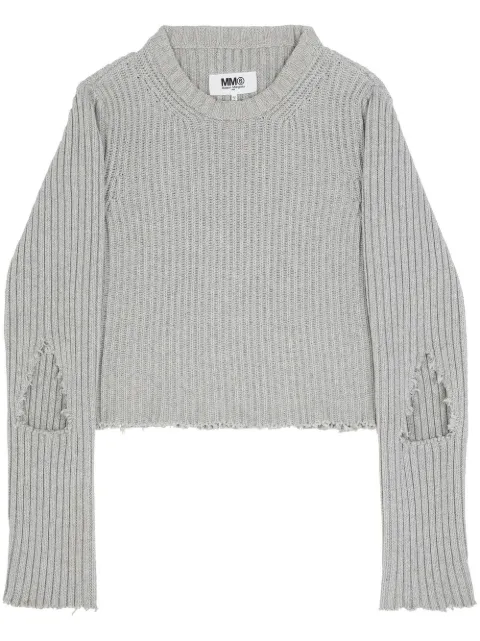 MM6 Maison Margiela cut-out ribbed jumper Grey S52GP0143S18154