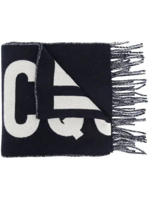 Jacquemus logo-intarsia scarf Blue ACU00435AOT4001