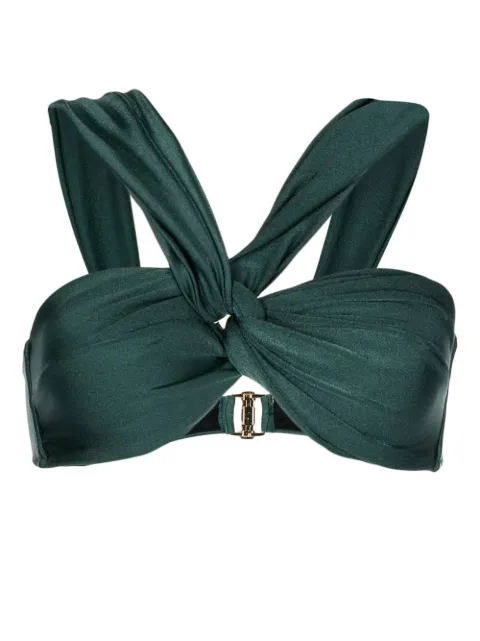 PatBO off-shoulder bikini-top Green TOB21682US