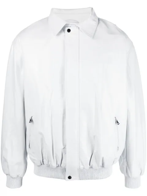 Manokhi leather bomber jacket White MANO385DEAN