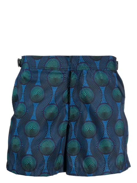 OZWALD BOATENG mosaic-print swim shorts Blue 3037000