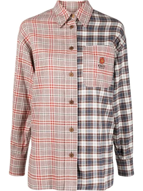 Kenzo mix-print shirt Red FC62CH0619LI