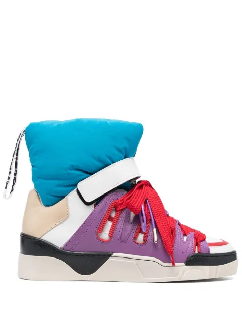 Khrisjoy Puff quilted high-top sneakers Blue DFPW400NYLTH
