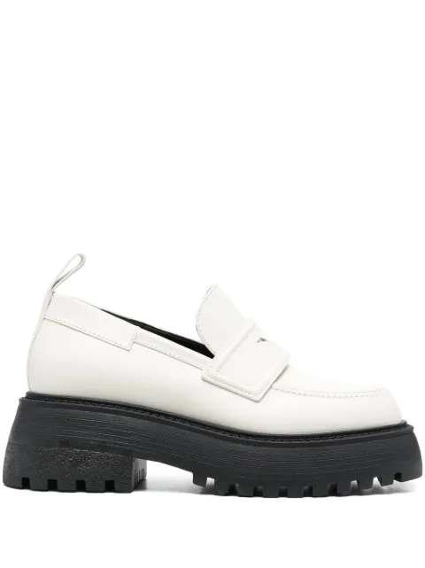 3juin platform 40mm leather loafers White 323WH001C