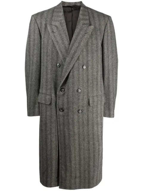 A.N.G.E.L.O. Vintage Cult 2000s double-breasted pinstriped coat Grey ANG600HLM