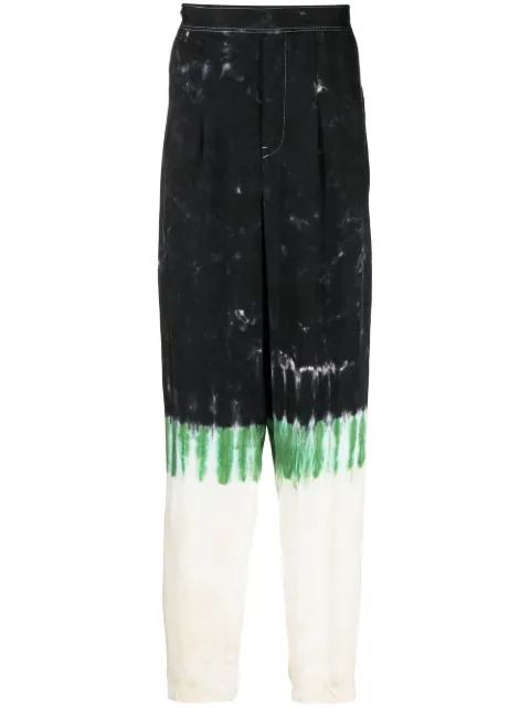 Toga Virilis tie-dye print straight-leg trousers Black TV22FF339E