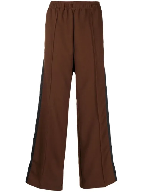 Toga Virilis side-stripe straight-leg trousers Brown TV22JF356E