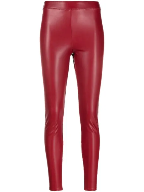 Michael Michael Kors leather-effect leggings Red MU1304Y2S8