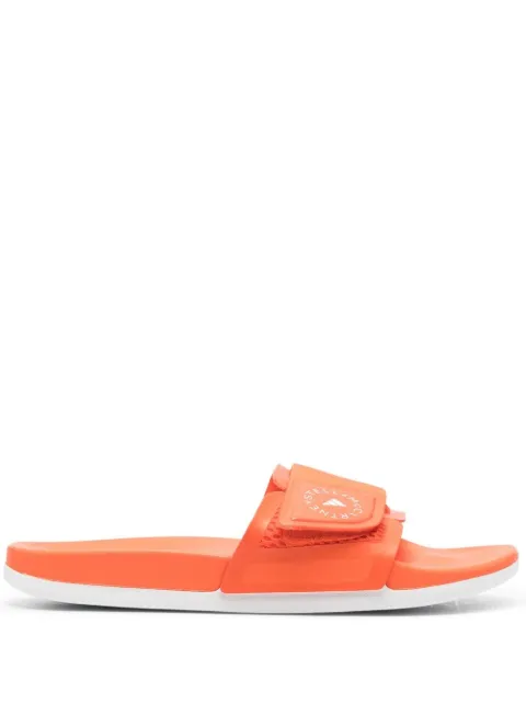 adidas by Stella McCartney logo-strap sliders Orange GX1542