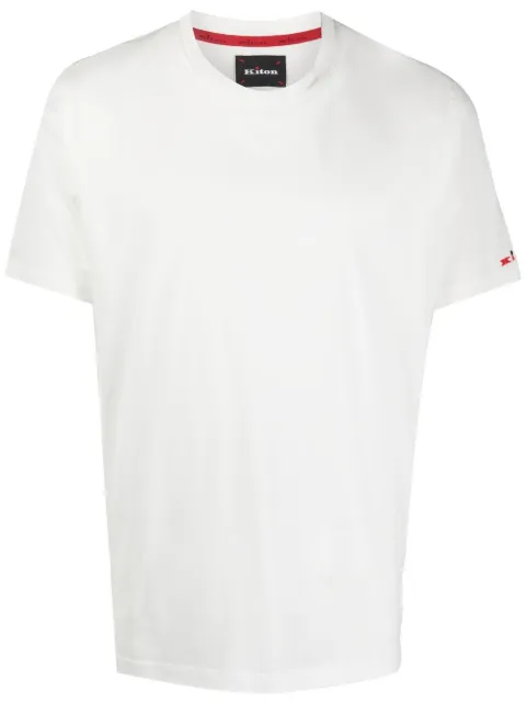 Kiton embroidered logo T-shirt White UK1165W22
