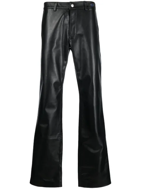 MISBHV x UFO361 slight-flare leather trousers Black 022EX351UFO