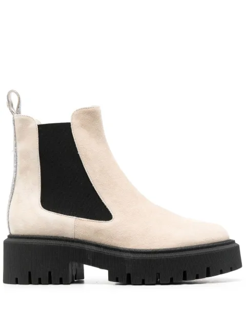 Lorena Antoniazzi 55mm slip-on leather boots Grey A22216SC01A425