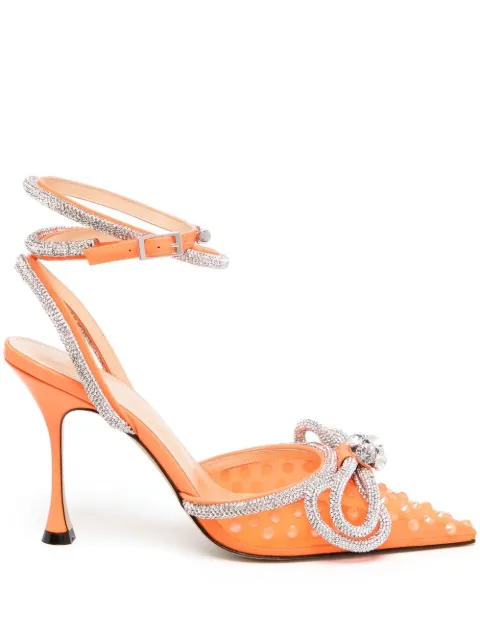 MACH & MACH crystal-embellished pumps Orange PF22S0003PVCCRST897