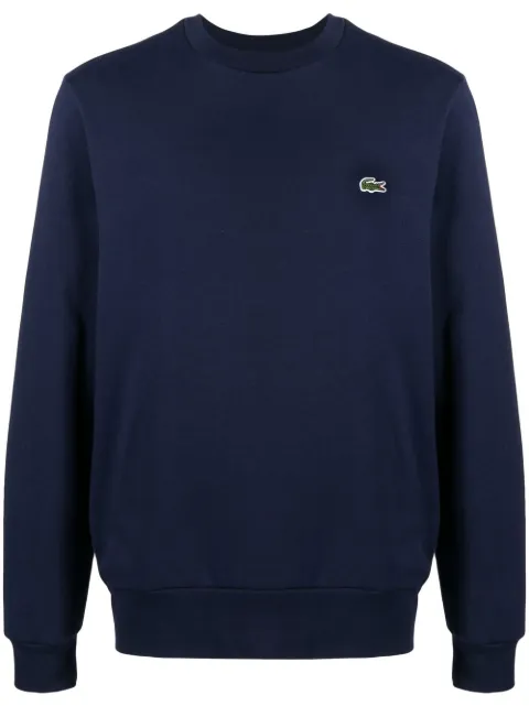 Lacoste Classic logo-patch cotton sweatshirt Blue SH9608166