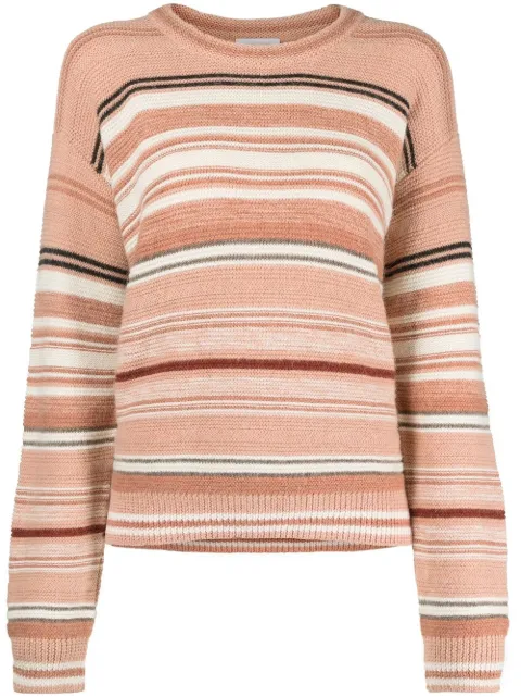See by Chloé horizontal stripe-pattern jumper Pink CHS22WMP08580