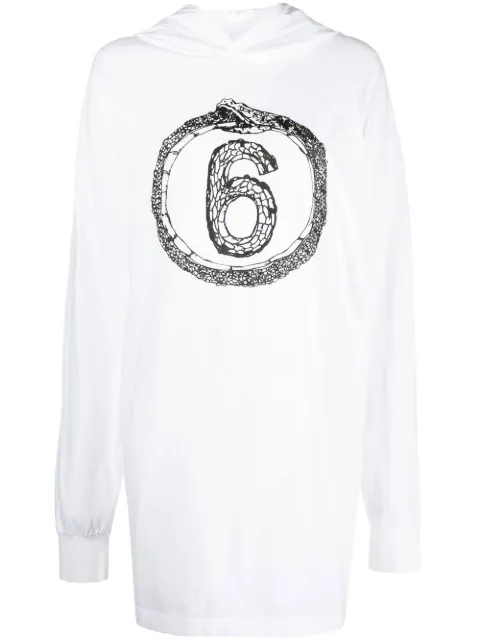MM6 Maison Margiela logo oversized hoodie White S62CT0224S23588