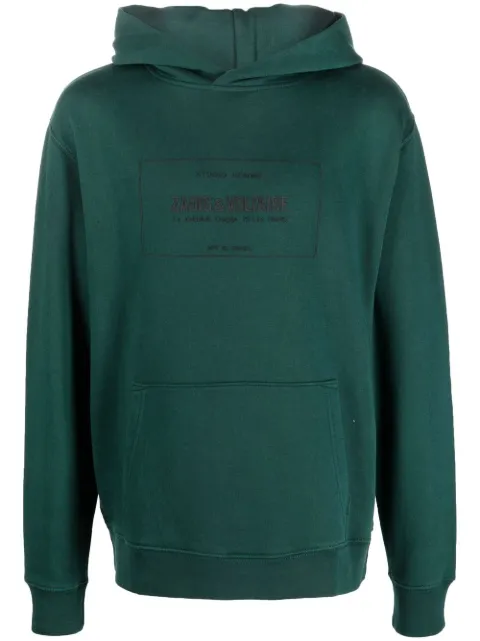 Zadig&Voltaire logo-print hoodie Green JMSL00009