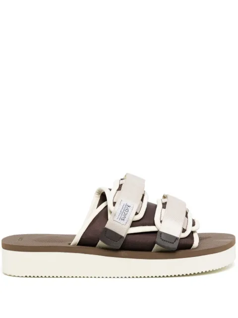 Suicoke MOTO-PO touch-strap sandals Brown OG056PO