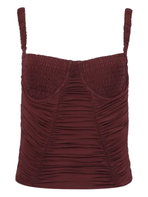 Dion Lee smocked corset top Red A3561P22