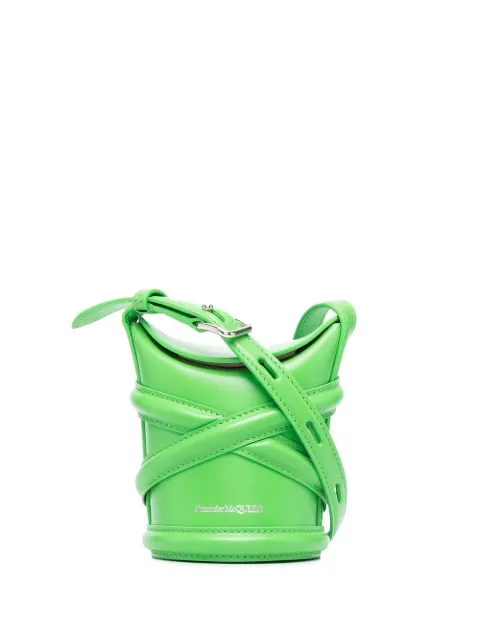 Alexander McQueen micro The Curve cross body bag Green 6826831YBA7