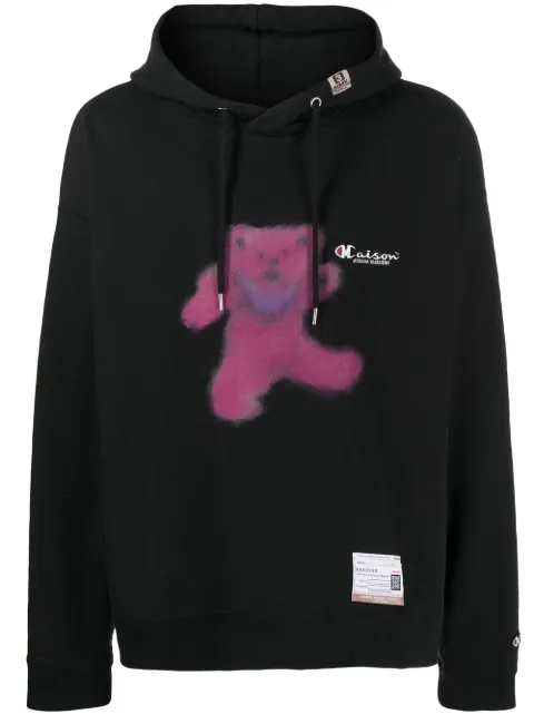 Maison MIHARA YASUHIRO x Champion graphic-print hoodie Black A09HD712