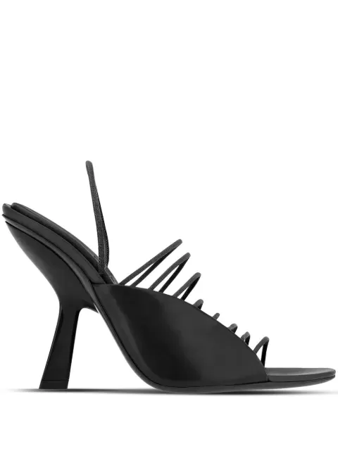 Ferragamo 105mm ultra-fine straps sandals Black 760273