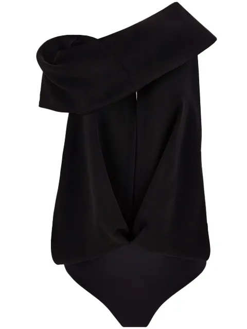 Ferragamo cut-out draped bodysuit Black 760269