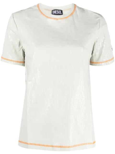 Diesel contrast-trim T-shirt Green A082560CCAB