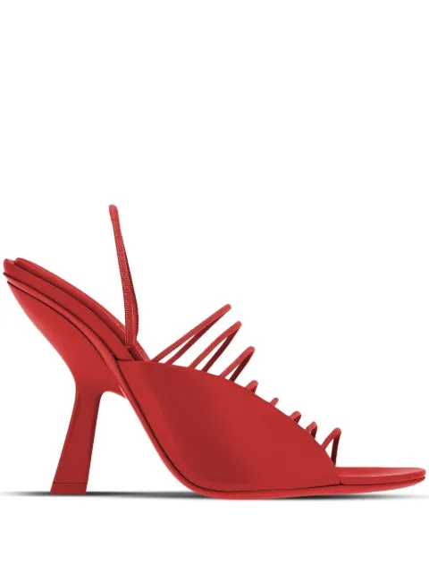 Ferragamo Sandals with Ultra-Fine Mini Straps Red 760289