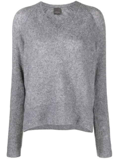 Lorena Antoniazzi v-neck knitted jumper Grey A22126VM27A2861