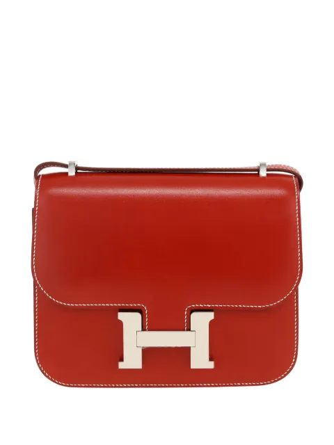 Hermès Pre-Owned 2022 mini Constance shoulder bag Red 389577