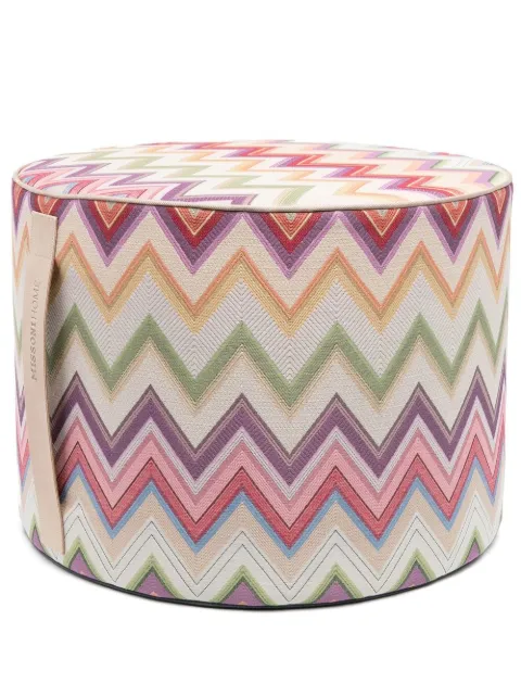 Missoni Home zigzag-pattern foot stool Green 1A4LV00007