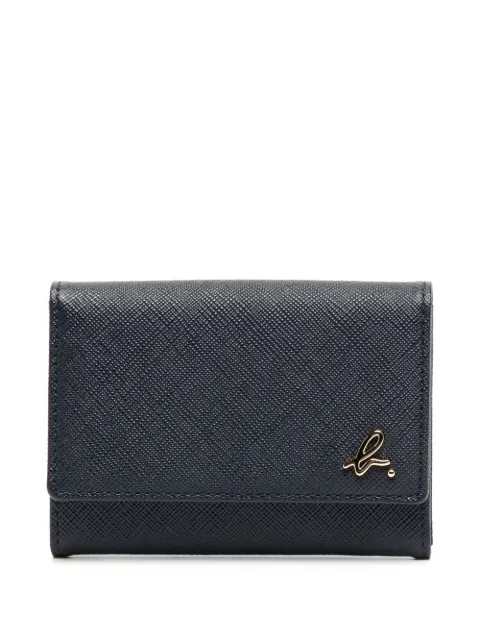 agnès b. logo-plaque detail wallet Blue O777VCK8