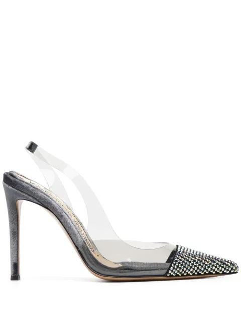 Alexandre Vauthier rhinestone-embellished slingback pumps White AVI1500008