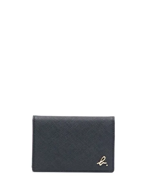 agnès b. logo-detail leather wallet Black N615VCK8