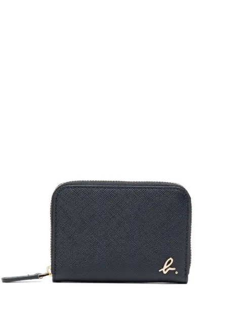 agnès b. logo-detail leather purse Black O028VCK8
