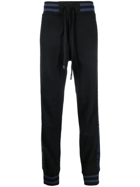 Versace Jeans Couture logo-stripe track pants Black 73GAA3B8F0002