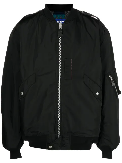Junya Watanabe MAN zip-up bomber jacket Black WJJ043W22