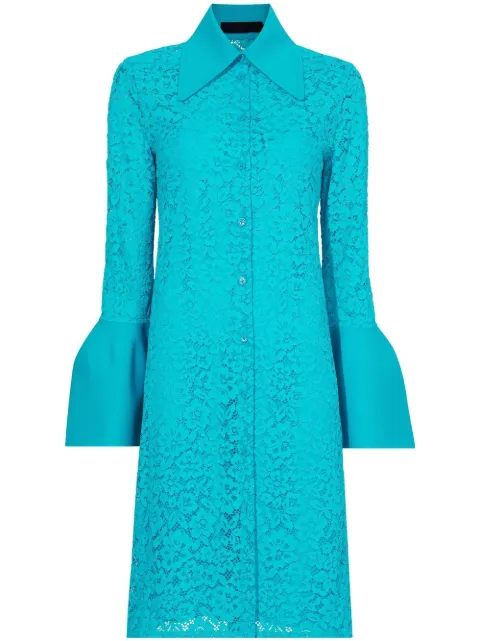 Proenza Schouler floral lace shirtdress Blue R2323002FY020S