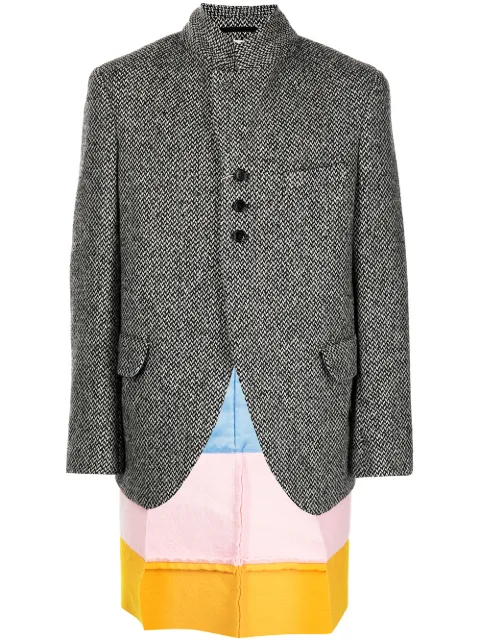 Comme des Garçons Homme Plus colour-block panelled blazer Grey PJJ007