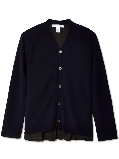 Comme Des Garçons Shirt long-sleeve layered cardigan shirt Blue FJN011