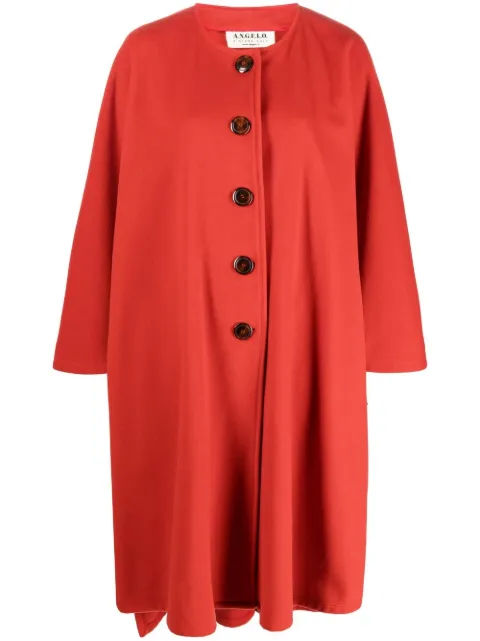 A.N.G.E.L.O. Vintage Cult 1980s collarless loose-fit coat Red ANG450RCF
