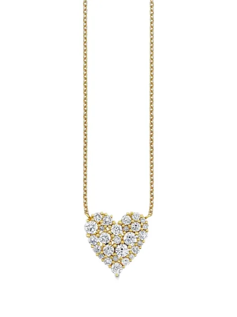 Sydney Evan 14kt yellow gold cocktail heart diamond pendant necklace Gold NJP2634Y18XMT