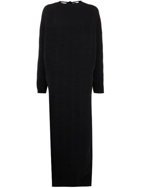 Róhe Emerson V-back plissé-effect midi dress Black 40433043NOIR138