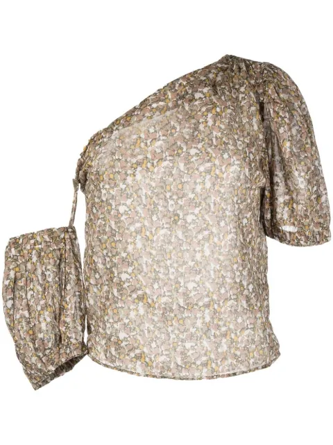MARANT ÉTOILE asymmetric floral-print blouse Multicolour HT235622A031E