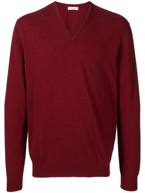 Leathersmith of London V-neck knit jumper Red 00016079