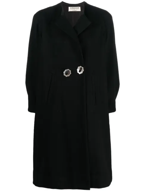 A.N.G.E.L.O. Vintage Cult 1940s notch lapels double-breasted coat Black ANG600LB