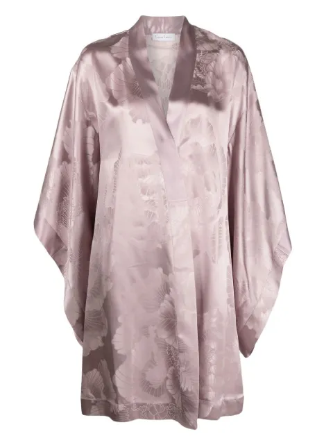 Carine Gilson floral-print silk robe Purple PV0958SW22PVL