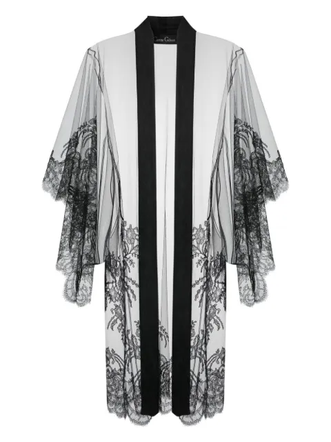 Carine Gilson tulle illusion robe Black VE0958TIW22BLKBLK