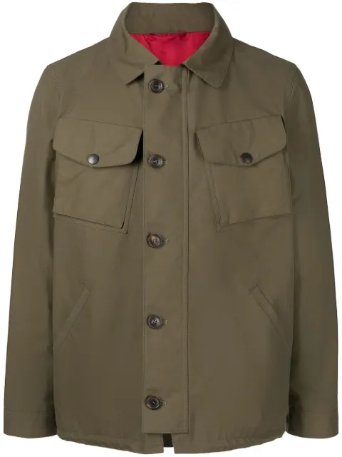 Leathersmith of London Hudson button-down shirt jacket Green 20079642